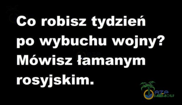 Co robisz tydzień po wybuchu wojny? Mówisz łamanym rosyjskim.