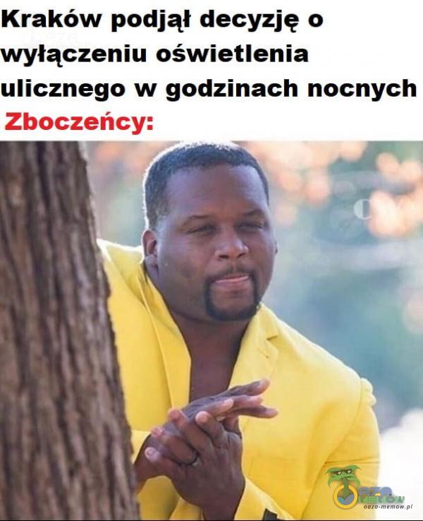 Kraków podjął decyzję o wyłączeniu oświetlenia ulicznego w godzinach nocnych Zboczeńcy: