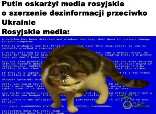 Putin oskarżył media rosyjskie o szerzenie dezinformacji przeciwko Ukrainie Rosyjskie media: o. 0000008 .