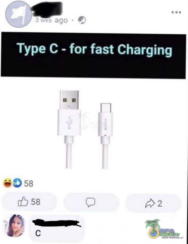 Type C - for fast Charging 58 58