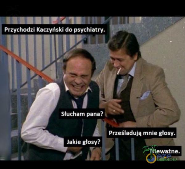 Przychodzi Kaczyński do psychiatry. Słucham pana? Prześladują mnie głosy. Jakie głosy? Nieważne.