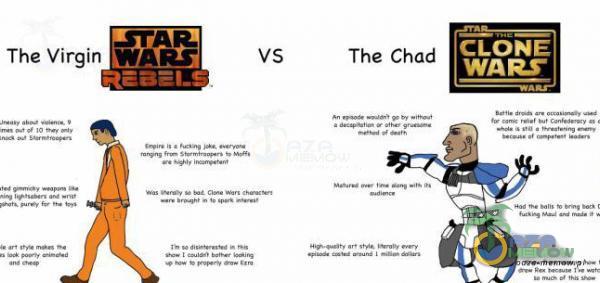 The Virgin vs The Chad CLONE WARS iii •