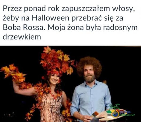 Przez ponad rok zapuszczałem włosy, żeby na Halloween przebrać się za Boba Rossa. Moja żona była radosnym drzewkiem