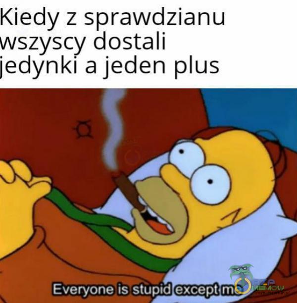 Kiedy z sprawdzianu wszyscy dostali jedynki a jeden us Everyone is stupid except•me