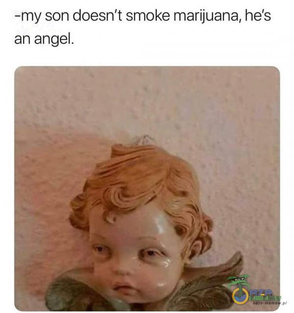 -my son doesn t smoke marijuana, he s an angel.
