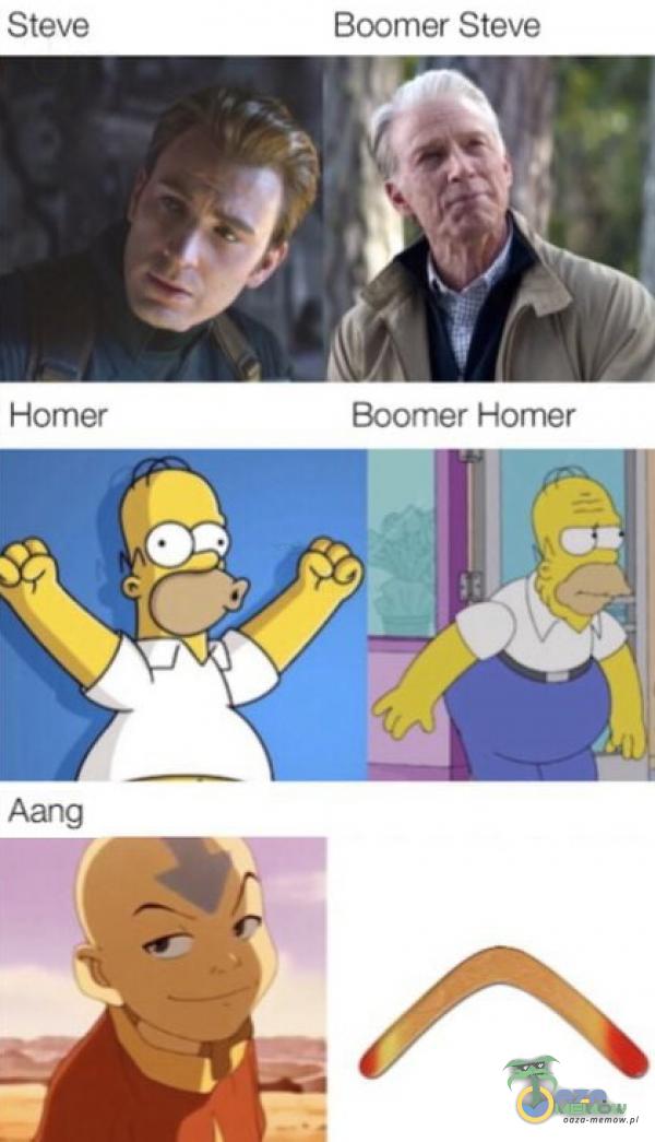 Steve Homer Aang Boomer Steve Boomer Homer