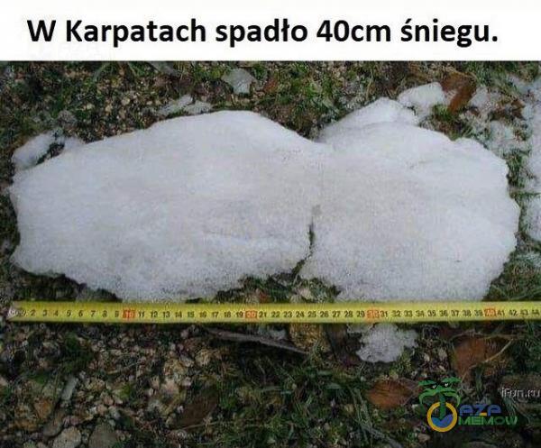 W Karpatach spadło 40cm śniegu. „T UE