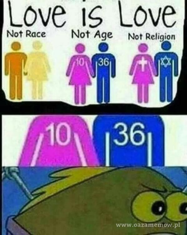 ove 16 Lôve Not Race Not Age Not Religion 10 36 10 136
