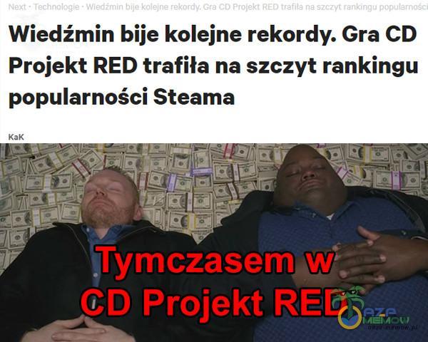 Wiedźmin bije kolejne rekordy. Gra CD Projekt RED trafiła na szczyt rankingu popularności Steama