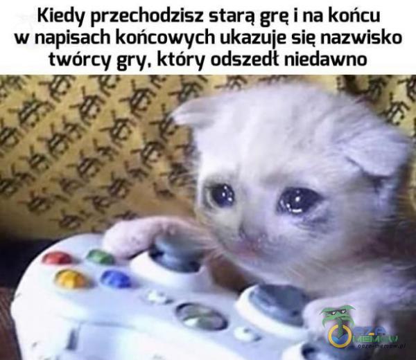 Kiedy przechodzisz starą gre i na końcu w napisach końcowych ukazuje sie nazwisko twórcy gry, który odszedł niedawno