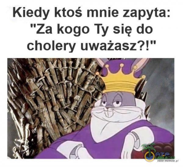 Kiedy ktoś mnie zapyta: Za kogo Ty się do cholery uważasz?!”