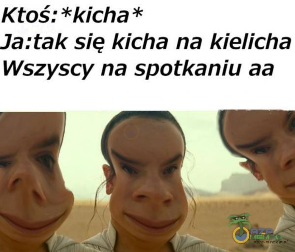 Ktoś:*kicha* a:tak się kicha na kielicha Wszyscy na spotkaniu aa