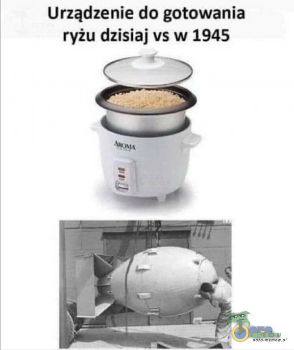 Urządzenie do gotowania ryżu dzisiaj vs w 1945