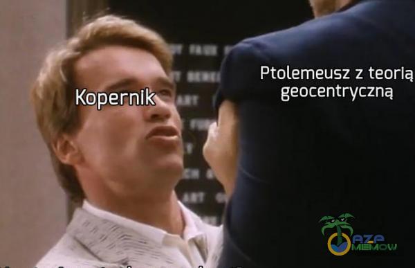 Kopernik Ptolemeusz z teorią geocentryczną