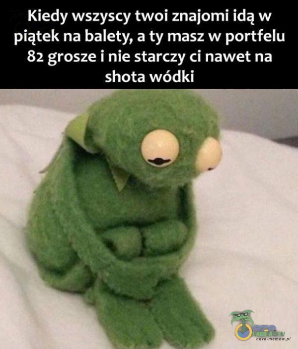 Kiedy wszyscy twoi znajomi idą w piątek na balety, a ty masz w portfelu 82 grosze i nie starczy ci nawet na shota wódki