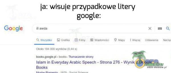 ja: wisuje przypadkowe litery google: