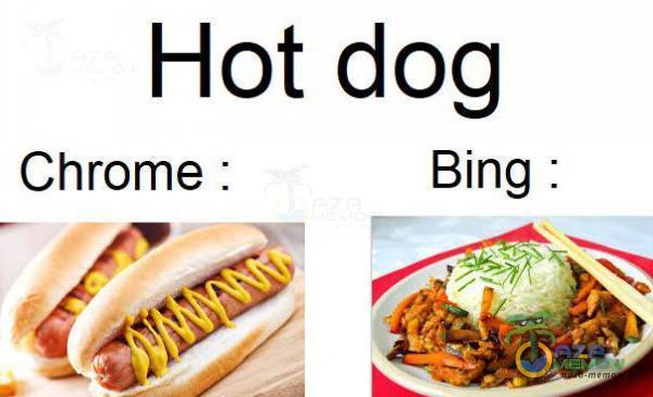 Hot dog Chrome Bing