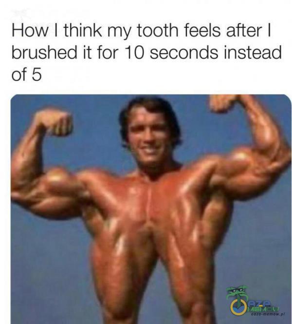 How I think my tooth feels after | brushed it for 10 seconds instead of5