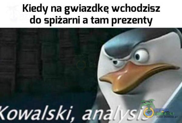 Kiedy na gwiazdkę wchodzisz do spiżarni a tam prezenty (owa/ski, an