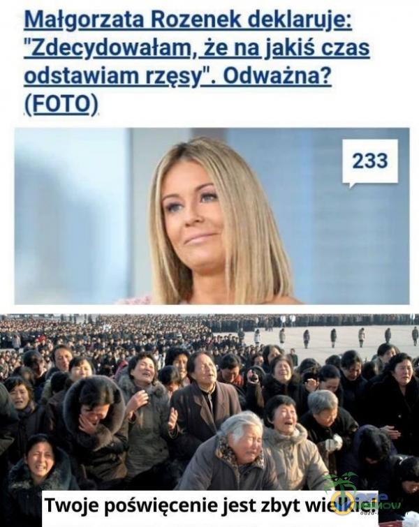 Małgorzata Rozenek deklaruje: Zdecydowałam, że na jakiś czas odstawiam rzęsy”. Odważna? (EOTO) Twoje poświęcenie jest zbyt wielkie!