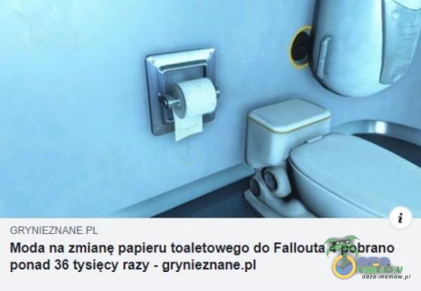 GRYNIEZNANE_PL Moda na zmianę papieru toaletowego do Fallouta 4 pobrano ponad 36 tysięcy razy - grynieznane