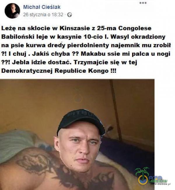  Mi:!m masazy. , „ 5 » Leże na skle-:w w Kinmsiu 1254114 cdngolen Babilnński |=]: w knśyni: 1n-Ęio |. Wąsy! na pśe num- «rany emolniemy :;ka muzruuw 71 | I:llui . Jakiś dlyha HMskabu ssl. ml pen-:= u nogi ?.?ć Jehla idzi: uu suć....