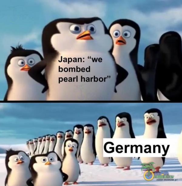 Japan: we bombed pearl harbor” Germany