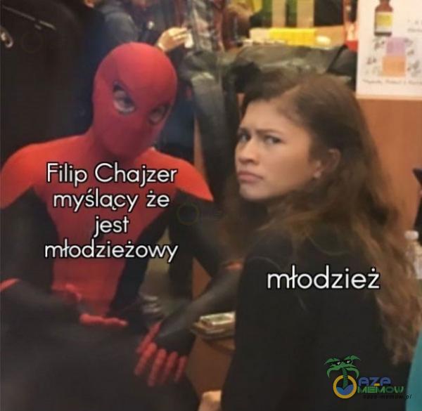 Filip Chajzer myślący że jest młodzieżowy młodzież