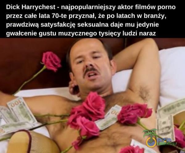 Dick Harryc hest - najpopularniejszy aktor filmów p***o przez całe lata TD-te przyznał, że po latach w branży. prawdziwą satysfakcię seksualna daje mu jedynie gwałcenie gnsxu muzycznego tysięcy ludzi naraz