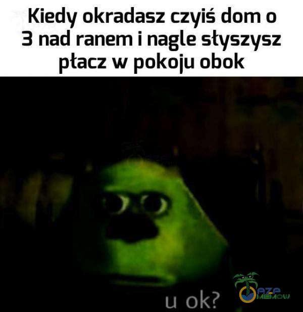 Kiedy okradasz czyiś dom o 3 nad ranem i nagle słyszysz płacz w pokoju obok u ok?