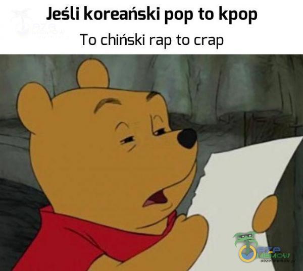 Jeśli koreański pop to kpop To chiński rap to crap