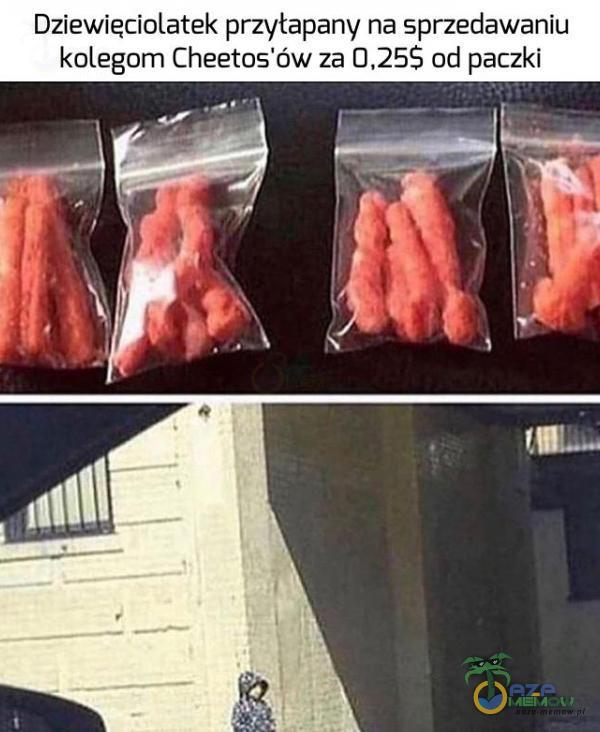 Dziewięciolatek przyłapany na sprzedawaniu kolegom Cheetos ów za 0,255 od paczki