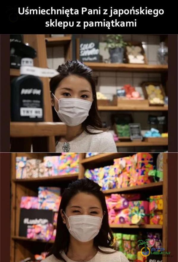 Uśmiechnięta Pani z japońskiego sklepu z pamiątkami FW 0 az