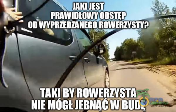 JAKI JEST PRAWIDtOWYiODSTEP OD WYPRZEDZANEGO TAKI BY ROWERZYSTA. NIE