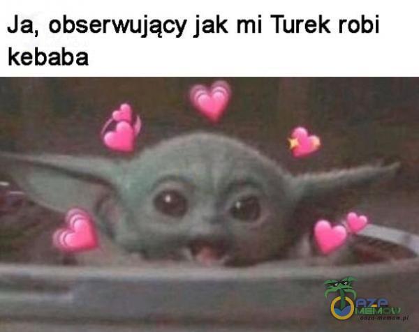 Ja, obserwującyjak mi Turek robi kebaba & . a w