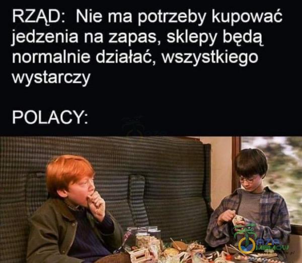 RZĄD: Nie ma potrzeby kupować jedzenia na zapas, sklepy będą normalnie działać, wszystkiego WIC)