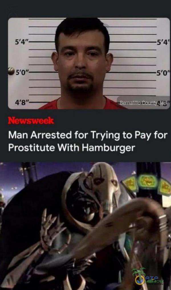 Man Arrested for Trying to Pay for Prostitute With Hamburger ą