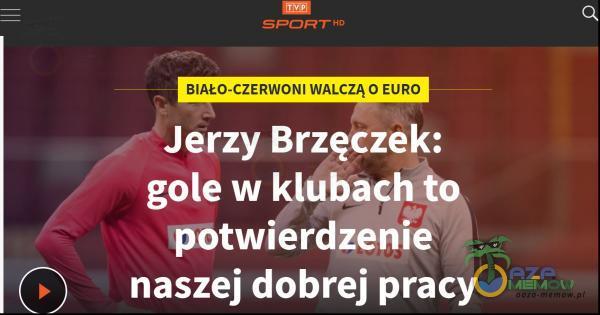 G) BIAŁO-CZERWONI WALCZĄ O EURO Jerzy Brzęczek: gole w klubach 0) potwierdzenie naszej dobrej pracy