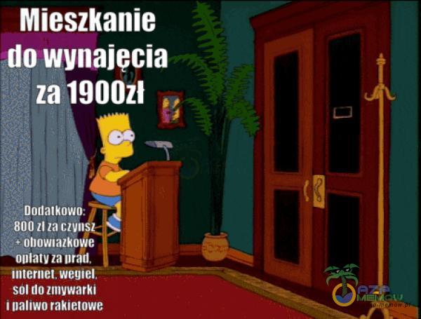 Mieszkanie do wynajecia za 1900zł Donatk0WO. 800 zł za czyn Olłowłałkoyłe xonłatv za grad. internet. wegiel. - SOI do zmvwarki i IłaIiWO rakietowe