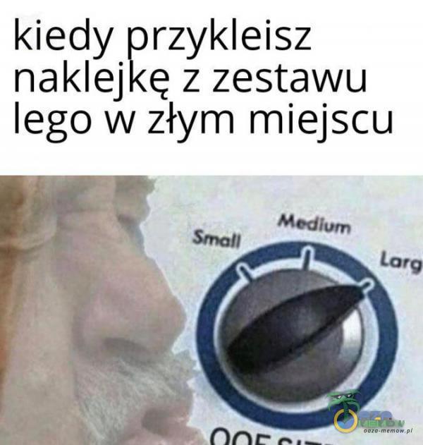 kiedy Ęrzyklei sz naklej ę z zestawu lego W złym miejscu