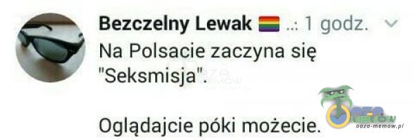 Bezczelny Lewak 1 godz. Na Polsacie zaczyna się Seksmisja”. Oglądajcie póki możecie.