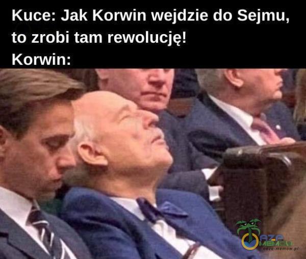 Kuce: Jak Korwin wejdzie do Sejmu, to zrobi tam rewolucję! Korwin: