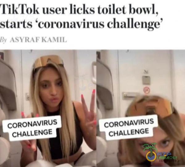 TikTok user licks toilet bowl, starts coronavirus challenge 45% 104) E 44411