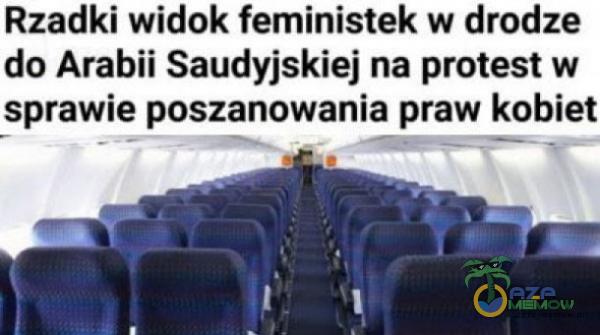 Rzadki widok feministek w drodze do Arabii Saudyjskiej na protest w sprawie poszanowania praw kobiet