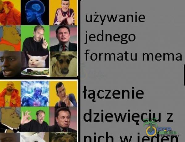 używanie jednego -3 formatu mema łączenie dziewięciu z