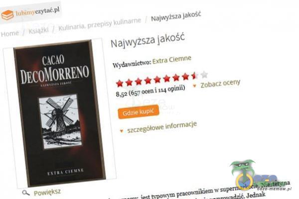 DECOMORRENO Powiększ Najwyższa Najwyższa jakość Extra Ciemne • ZcDacZoceny • szczegółowe informacje