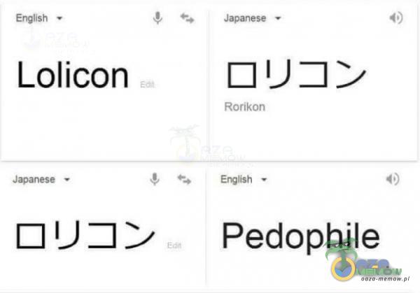 English Lolicon OlJ2> Japanese CIIJn> Rorikon Emlish Pedophile