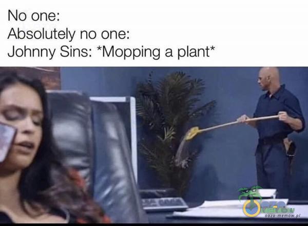 No one: Absolutely no one: Johnny Sins: *Mopping a ant”