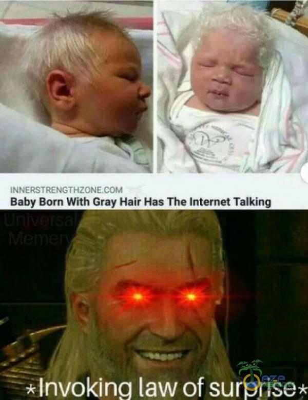 Baby Born With Gray Hair Has The Internet Talking *Invoking law of surprjse*