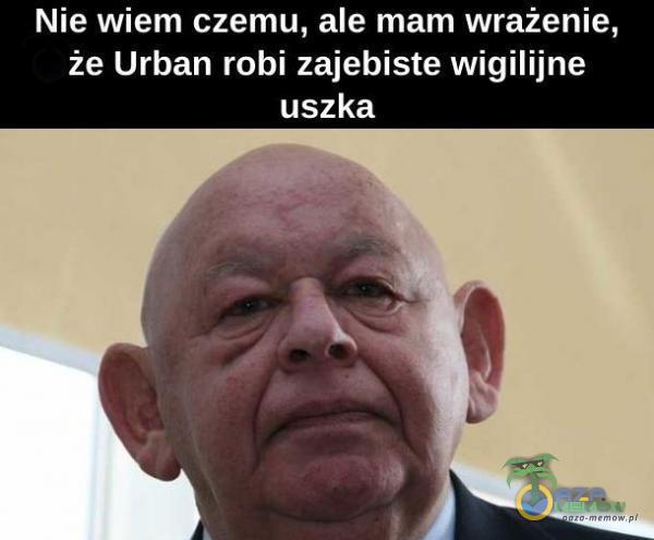 Nie wiem czemu, ale mam wrażenie, że Urban robi zaj***ste wigilijne uszka